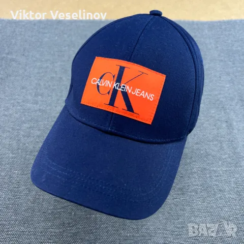 Оригинална Calvin Klein Шапка с козирка Синя One Size