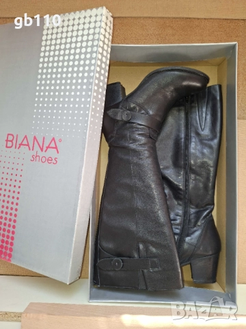 Дамски ботуши от естествена кожа BIANA, снимка 2 - Дамски ботуши - 52108952