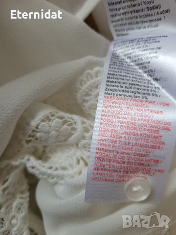 Нова бяла блуза дантела VILA , снимка 5 - Блузи с дълъг ръкав и пуловери - 45404465