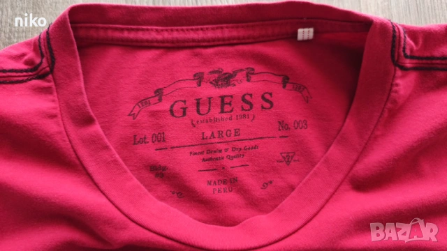 мъжка тениска Guess, размер L, снимка 3 - Тениски - 53980142