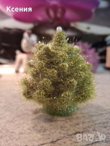 Плетена играчка Елха/малка/, Коледно дърво, ръчно изработени, Подарък за Коледа, снимка 8 - Плюшени играчки - 52098164