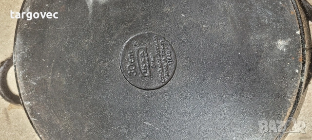 масивен чугунен тиган внос Германия, снимка 4 - Съдове за готвене - 53833805