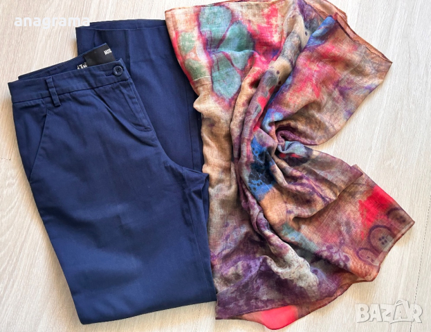 Love Moschino оригинален елегантен панталон и цветен шал, снимка 7 - Панталони - 45046618