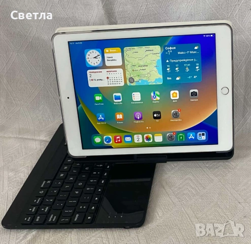 Apple iPad 5th generation,9.7",WiFi+Cellular 32GB и Bluetooth кейс/клавиатура Codi за него,6 в 1,360