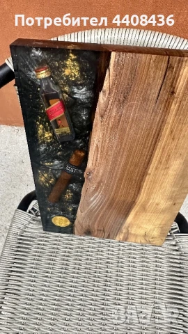 Дъска от орех и епоксидна смола, снимка 2 - Аксесоари за кухня - 51055483