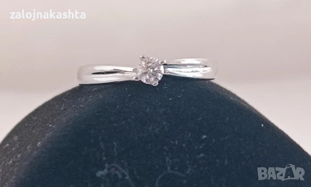 Нов Златен пръстен с брилянт-1,90гр/18кр, снимка 7 - Пръстени - 50820760