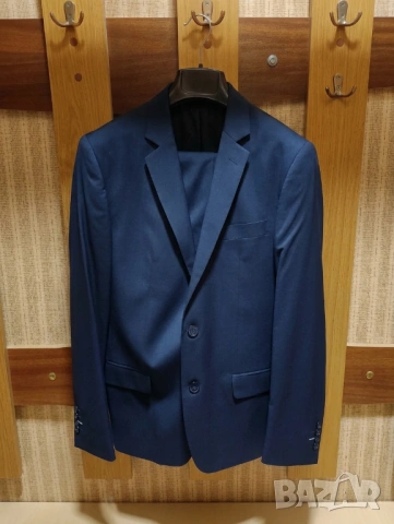 Почти нов мъжки костюм за бал Styler размер 48 – тъмносин, снимка 2 - Костюми - 53928692