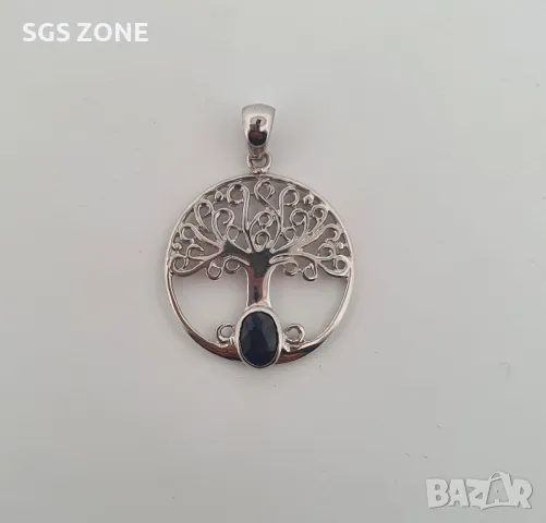 Сребърна Висулка Амулет Дърво на Живота, снимка 2 - Колиета, медальони, синджири - 49891502