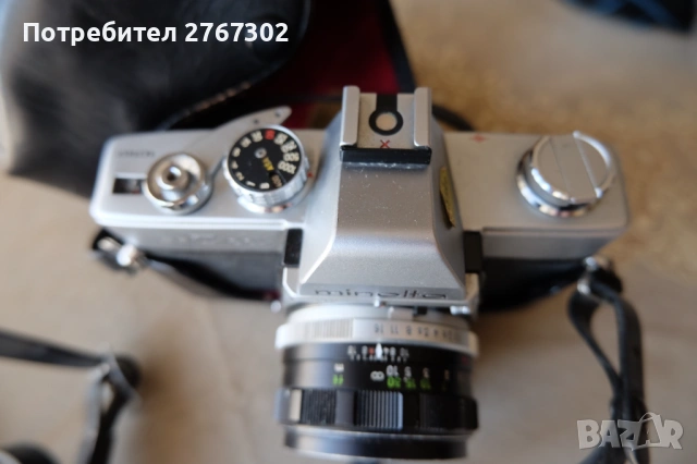 Minolta SRT100X & Minolta ROKKOR-PF MC 55mm f1.7.MD Mount, снимка 3 - Фотоапарати - 53810181