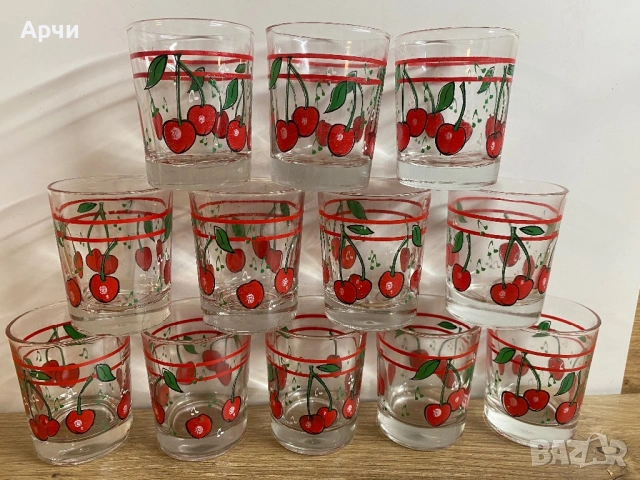Малки чашки с черешки -100 мл, снимка 4 - Чаши - 53537798