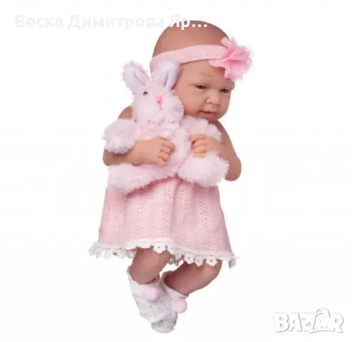 Кукла Junfa Pure Baby в розово 35см, снимка 3 - Кукли - 47884301