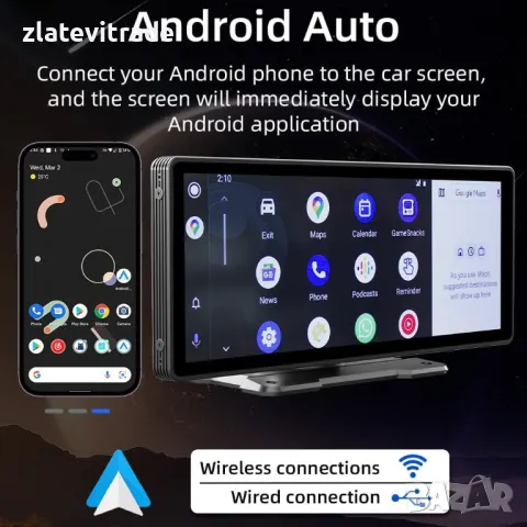 Преносим Carplay и Android Auto с DVR и AHD задна камера, снимка 5 - Навигация за кола - 48368567