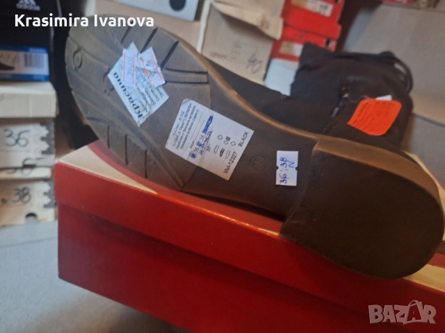 нови чизми сиви, снимка 4 - Дамски ботуши - 52507397