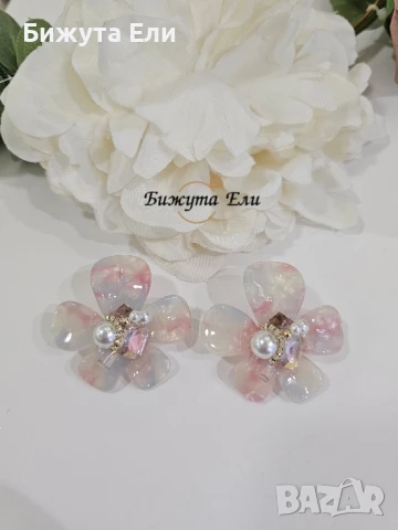 Обеци цветя 98, снимка 3 - Обеци - 51068337