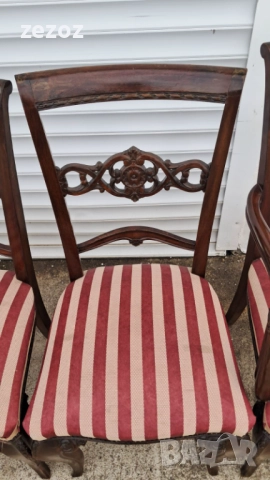 Комплект столове ретро 6+1, снимка 5 - Столове - 51986823