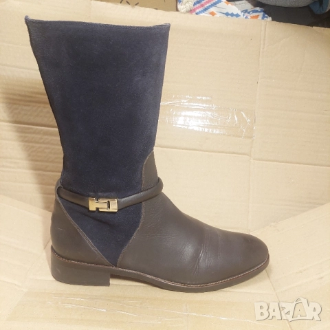 Ботуши Tommy Hilfiger Hamilton 13C номер 42 - от кожа и велур до средата на прасеца, снимка 14 - Дамски ботуши - 52355878