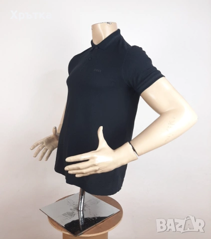 Hugo Boss Pio 1 - Оригинална мъжка тениска с яка размер S, снимка 3 - Тениски - 53306324