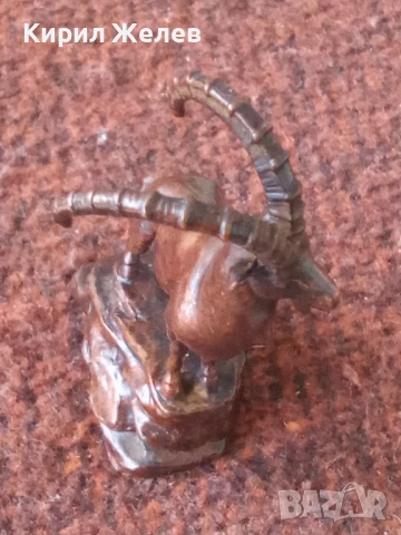 Бронзова фигурка на Козирог върху скала 42871, снимка 6 - Колекции - 53582374