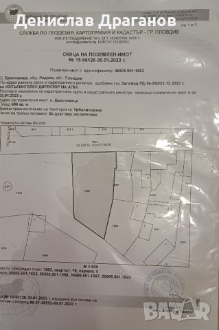 Продава парцел с. Брестивица, обл. Пловдив, на удобна и достъпна локация, снимка 1 - Парцели - 45781099