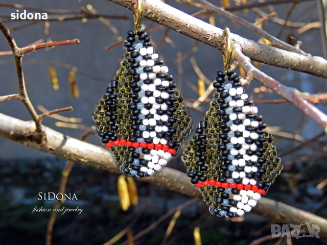 Обеци с мъниста SiDona II, снимка 5 - Обеци - 38012165