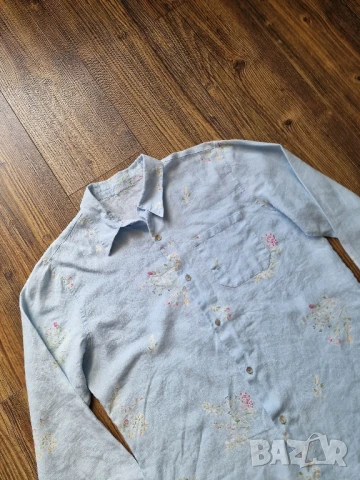 Страхотна мъжка ленена риза JACKPOT размер L , снимка 3 - Ризи - 51413070