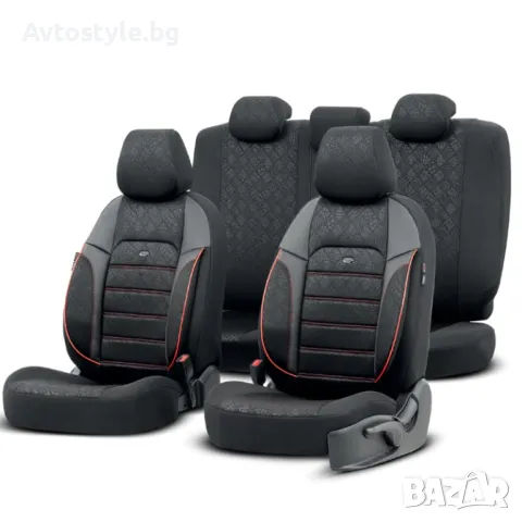 Тапицерия за седалки Otom Prive  (черно/червено), снимка 1