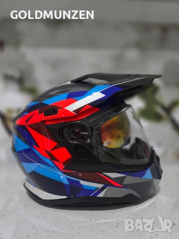 Ендуро Каска GSB с вградени очила, снимка 3 - Спортна екипировка - 53851114