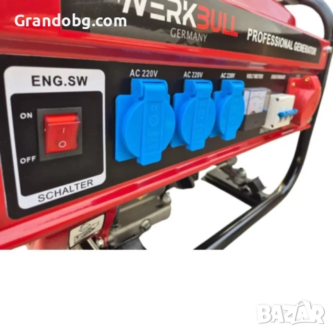 Немски Агрегат WerkBull 3,5 киловата - четиритактов Генератор за ток, снимка 6 - Генератори - 52421657