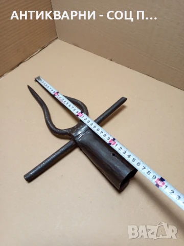 Стара Ръчно Кована Вила За Цвекло., снимка 6 - Антикварни и старинни предмети - 51302804