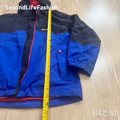 Детско яке Jack Wolfskin Texapore, размер EU 140, 9-10 години, синьо , снимка 2 - Детски якета и елеци - 53378173