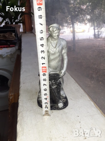Стара метална руска съветска статуетка, снимка 6 - Антикварни и старинни предмети - 53364378