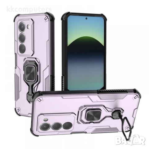 WANLONFENG Защитен калъф с Протектор за Xiaomi Redmi 15 5G/4G | Удароустойчив PC+TPU, Стойка, Темпер, снимка 3 - Калъфи, кейсове - 51995448