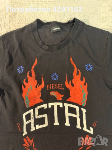 Тениска Diesel черна / Размер S, снимка 2 - Тениски - 53837579