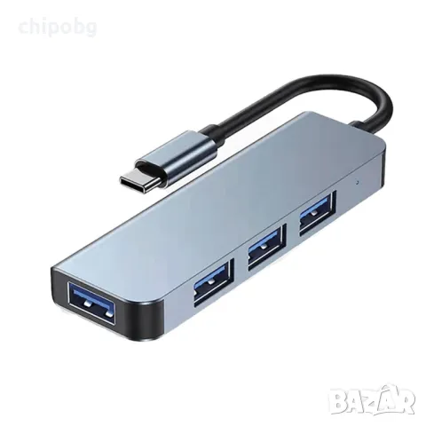 USB хъб DeTech, 4 порта, снимка 1 - Друга електроника - 47568820