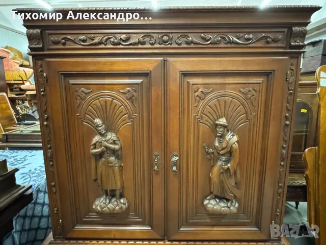 Уникален бар - шкаф от дъбов масив, снимка 5 - Шкафове - 50280041