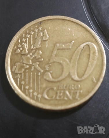 Монета 50 цента € Италия 2002 , снимка 3 - Нумизматика и бонистика - 53750576