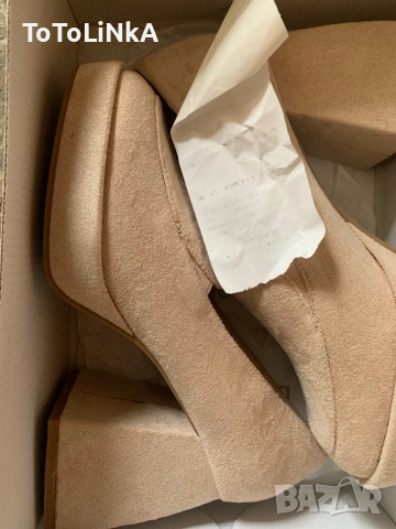 Велурени обувки 37 номер, снимка 2 - Дамски обувки на ток - 53886667