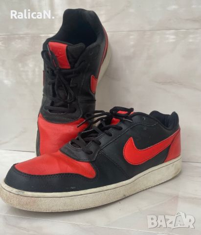 nike court borough low 2 червено с черно, снимка 1 - Ежедневни обувки - 45333201