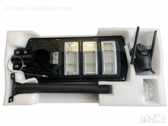 Интелигентна 2 в 1 улична соларна лампа с вградена 5MP камера – 1800W мощност , снимка 2 - Соларни лампи - 50492442
