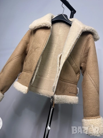 MANGO УНИКАЛНО  палто /яке с каракул , снимка 6 - Палта, манта - 48597403