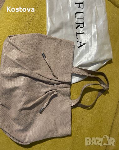 Оригинална италианска кожена чанта марка Furla, снимка 1 - Чанти - 45777870