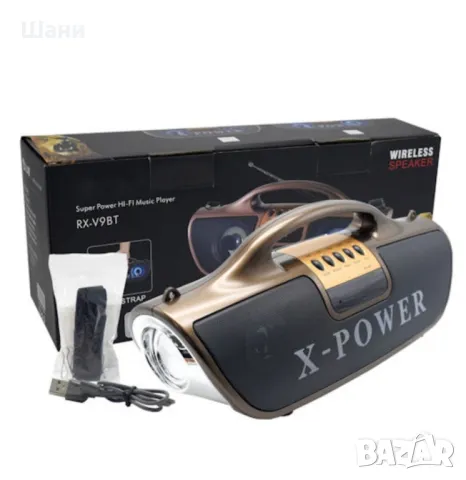 Радиоприемник . RX-V9BT Караоке тонколона с Bluetooth, USB и SD/MMC

, снимка 1