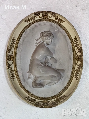 Старо гипсово пано , снимка 4 - Антикварни и старинни предмети - 53108930