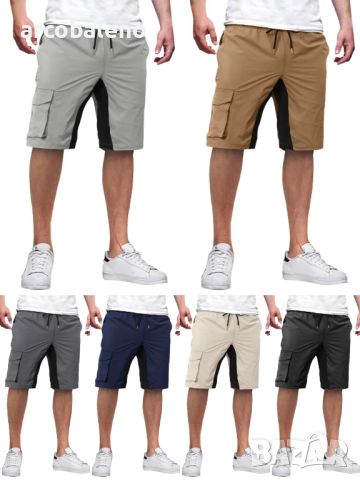 Ежедневни мъжки къси панталони с цветен блок в нов стил, 6цвята 