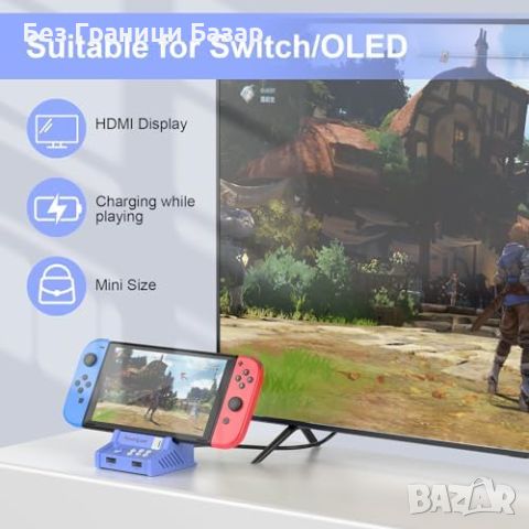 Нова Докинг станция за Nintendo Switch и OLED - HDMI, USB, Ретро Дизайн, снимка 2 - Друга електроника - 46710579