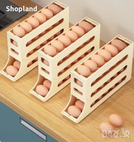 Автоматично плъзгаща се кутия за съхранение на яйца – 30 бр. капацитет, снимка 5 - Други - 51240303