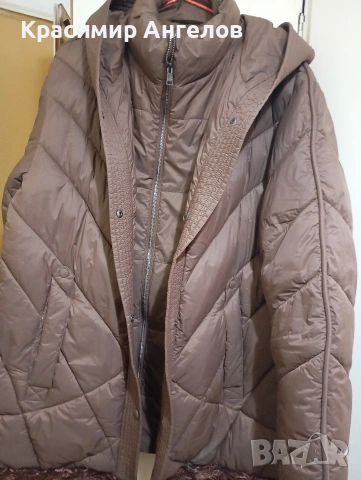 Дамско яке кафяво с качулка , снимка 2 - Якета - 53701731