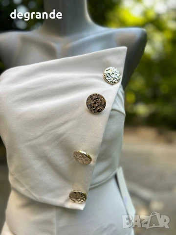 Елегантен дамски гащеризон наличен в бяло и черно , снимка 9 - Гащеризони - 51157082