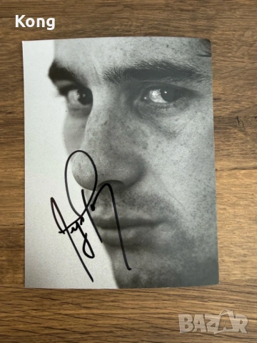 подписана винтидж снимка на Световния шампион във Формула 1 от 90-те Айртон Сена F1 Lotus McLaren  