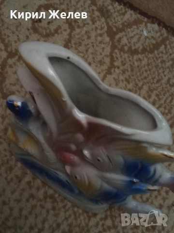 Ваза с риби порцелан 51708, снимка 5 - Вази - 52044448